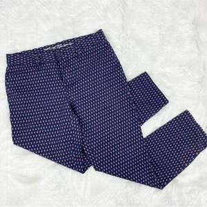 Gap Slim City Khakis Purple with Pink/White Teardrop Print Size 2